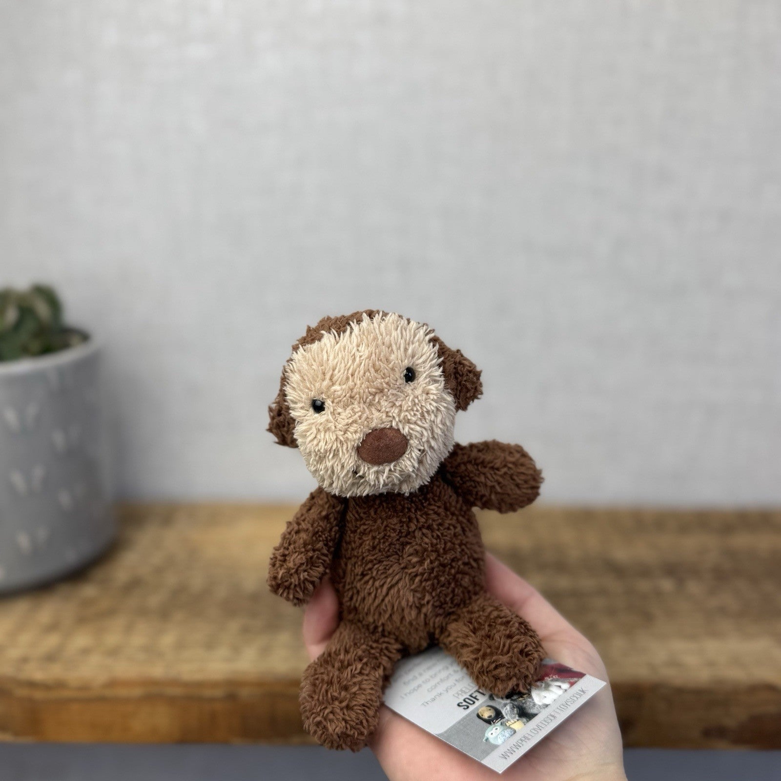 Jellycat Custom Made - Tiny Nugget Monkey (From soother) Mini Beanbag Monkey 5”