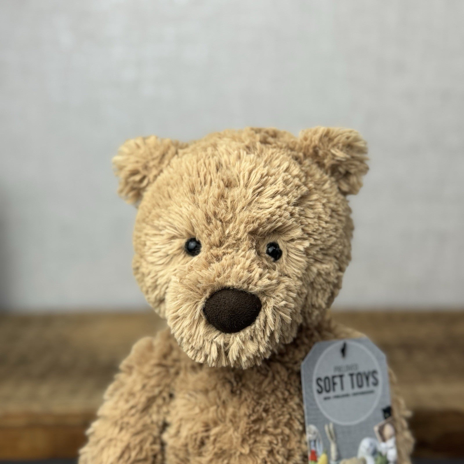 Jellycat Small Bumbly Bear - Small Textured Retired Small Brown Bear 11"