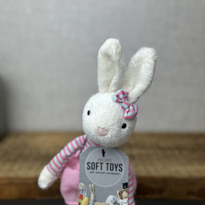 Jellycat Jazy Jiver Cream Bunny - Small Bunny Striped Ballerina Small Retired 8"