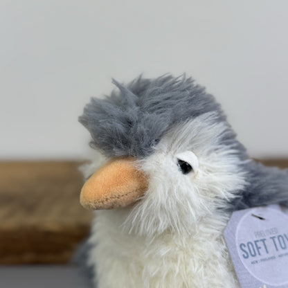 Jellycat Small Rolbie Penguin - Fluffy Grey Plump Penguin Beanie Retired 8"