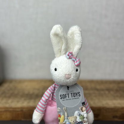 Jellycat Jazy Jiver Cream Bunny - Small Bunny Striped Ballerina Small Retired 8"
