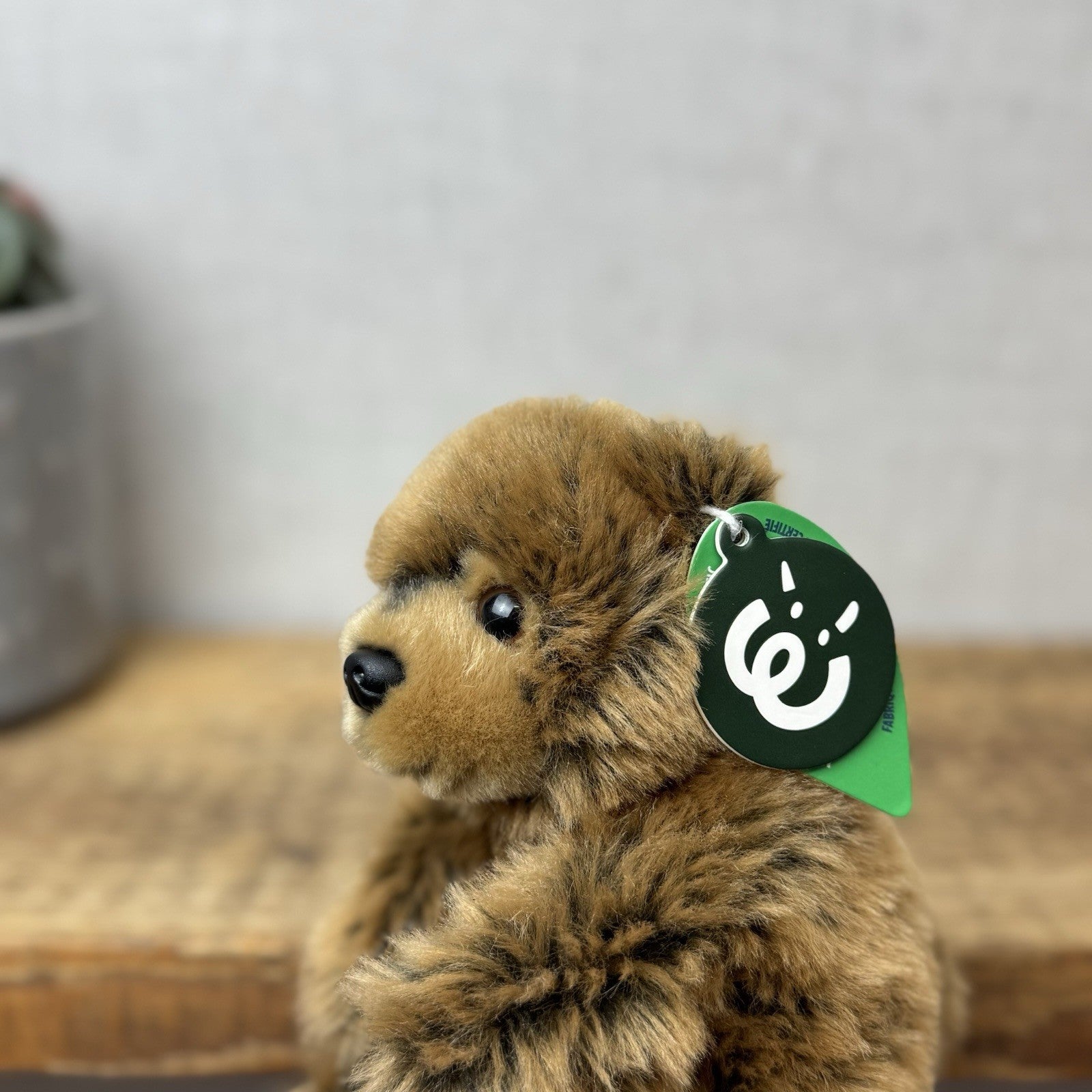Living Nature Animal Soft Toy - Small Brown Bear Plush Eco Plush Toy New Tags 6"