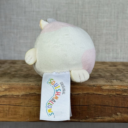Squishmallow White/Pink Malia Mini Squishville Sea Cow Plush Squishy 2"  Cow 