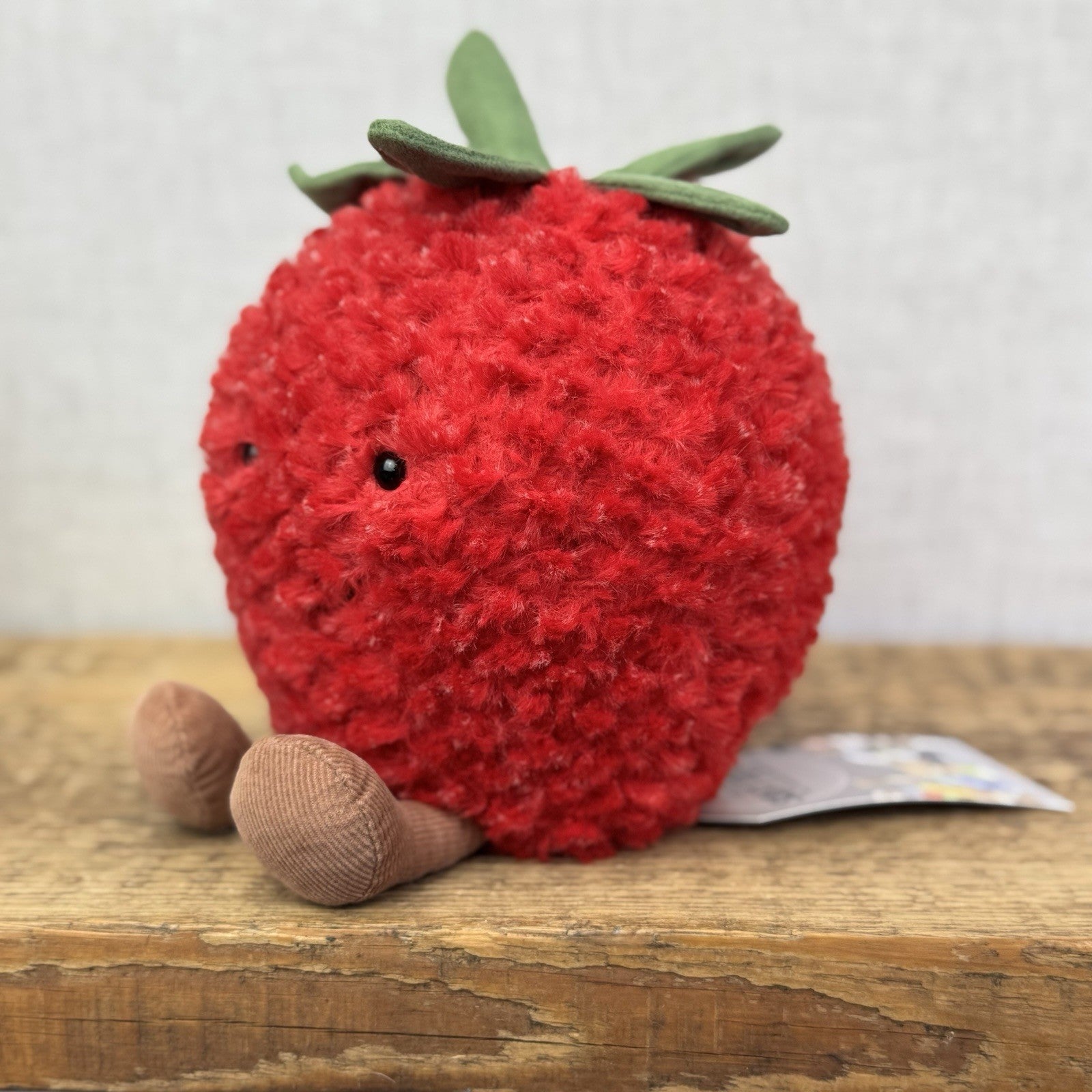 Jellycat Amuseables Strawberry Large - New Version Red Strawberry 5 Leaves 9”