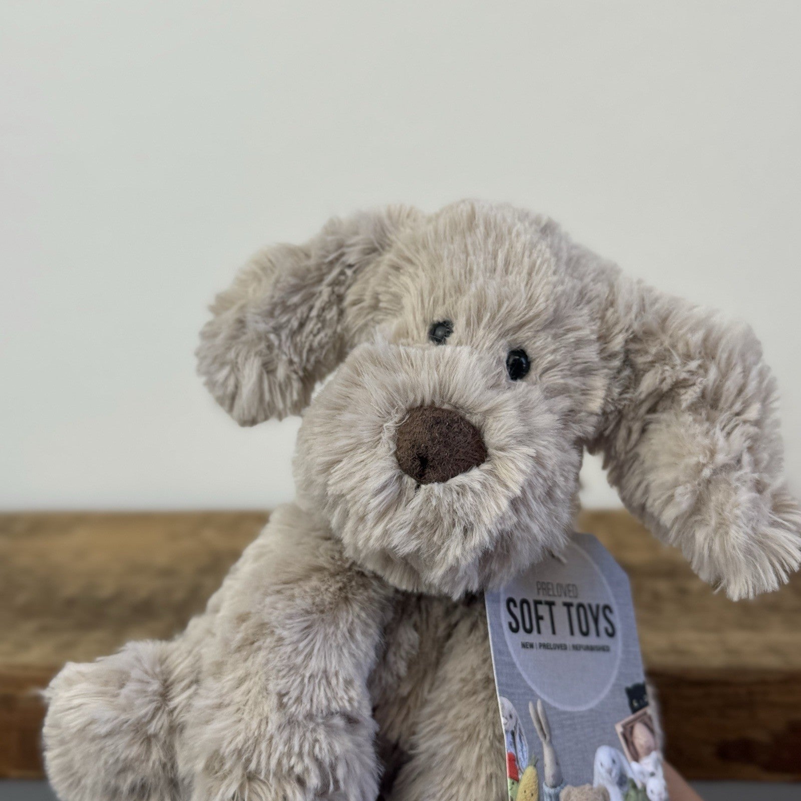 Jellycat Small Riley Fuddlewuddle Puppy - Beige Little White Company Exclusive