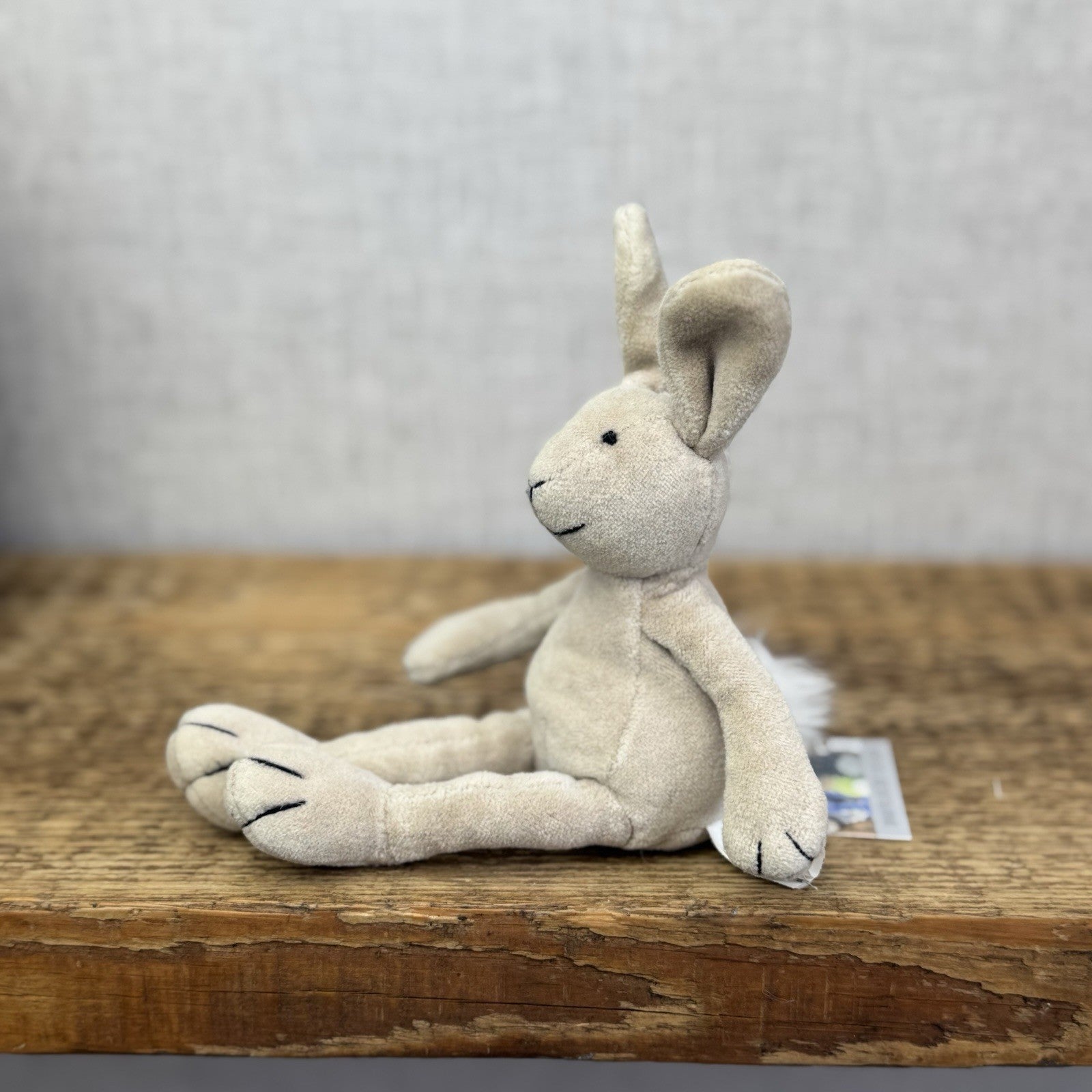 Jellycat Tiny Baby Slackajack Bunny - Tiny Beige Vintage Mini Plush 7”