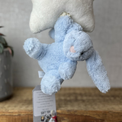 Jellycat Blue Bunny Musical Pull - Lullaby Mobile Baby Music Baby Blue Soother