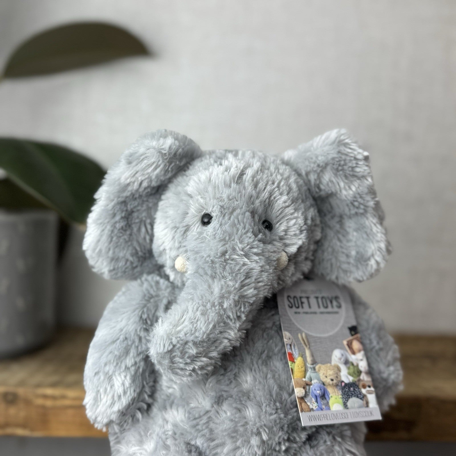 Jellycat Bartlesham Elephant - Small Bartlesham Grey Elephant Rare Vintage 10”