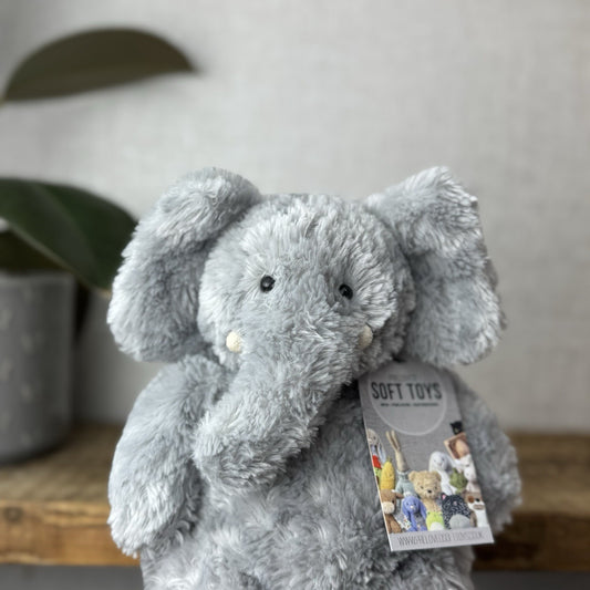 Jellycat Bartlesham Elephant - Small Bartlesham Grey Elephant Rare Vintage 10”