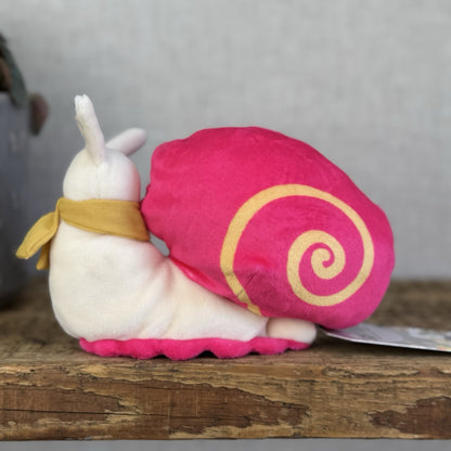 Jellycat Pink Escarfgot Snail Plush Bugs Toy, Small Beanie Plush Retired 5”