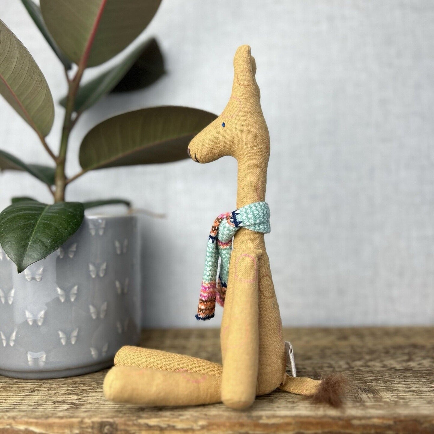Maileg Mini Giraffe - Maileg Giraffe With A Scarf 12” - Retired 2014