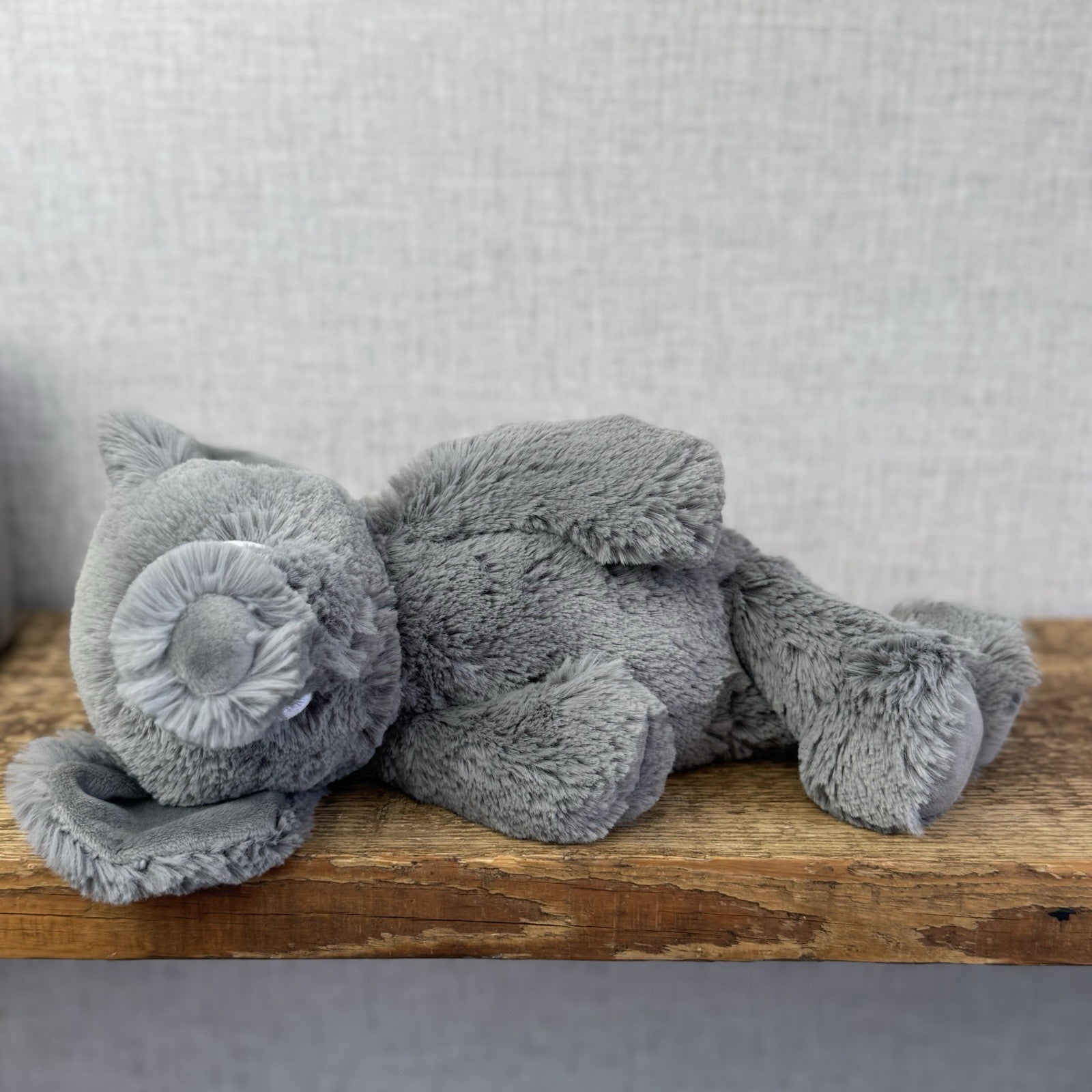 TY Ella Elephant Grey 2017 Soft Grey Plush - Medium Beanie Elephant Cute NWOT