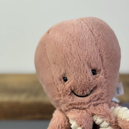 Jellycat Little Odelle Octopus - Pink Octopus Plush Retired Sea Creature 10”