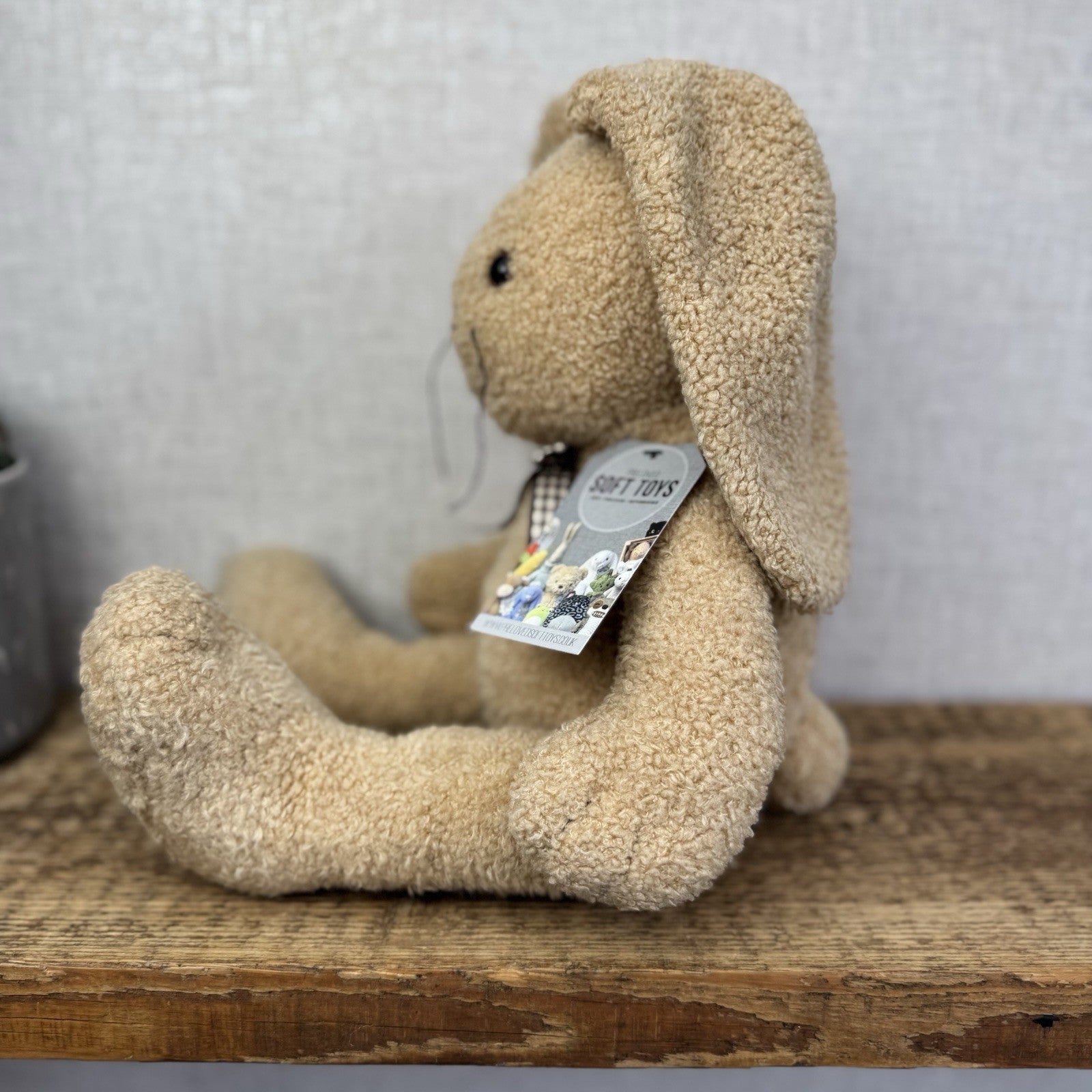 Mamas And Papas Vintage Bramwell Bunny Soft Toy Large 17 Beige Fleece Bunny