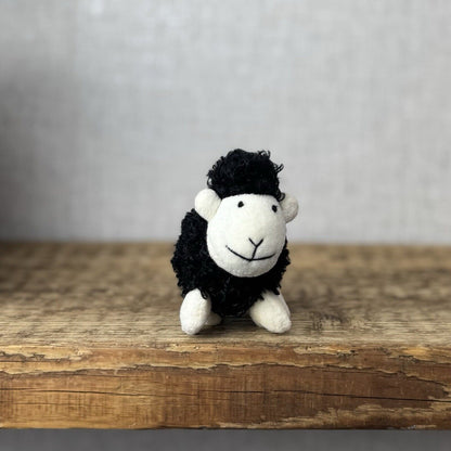 Jellycat Black Pocket Sheep - Tiny Black Sheep Soft Toy Beanie - Tiny Lamb 4”