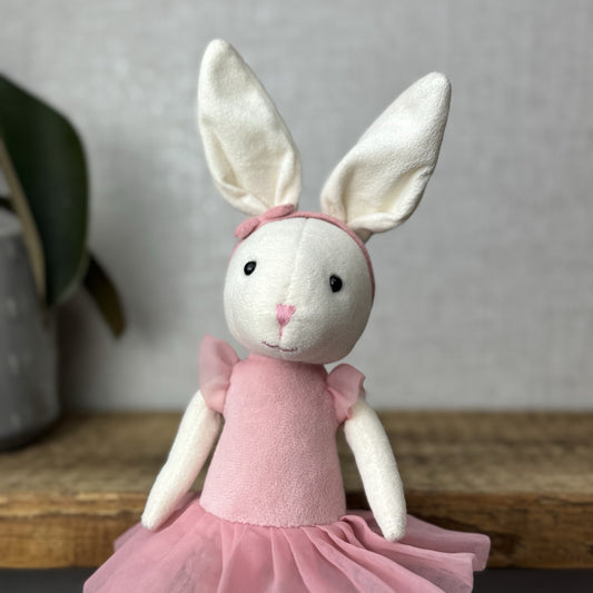 Jellycat Rose Pirouette Bunny Ballerina Rabbit Soft Toy Beanie Retired Pink 10”