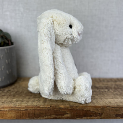 Jellycat Medium Cream Bashful Rabbit - Old Bashful With Whiskers Rare 12”