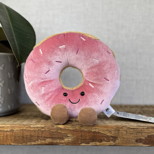 Jellycat Amuseable Doughnut Soft Toy Food Play Cute Collectible Beanie Plush 7"
