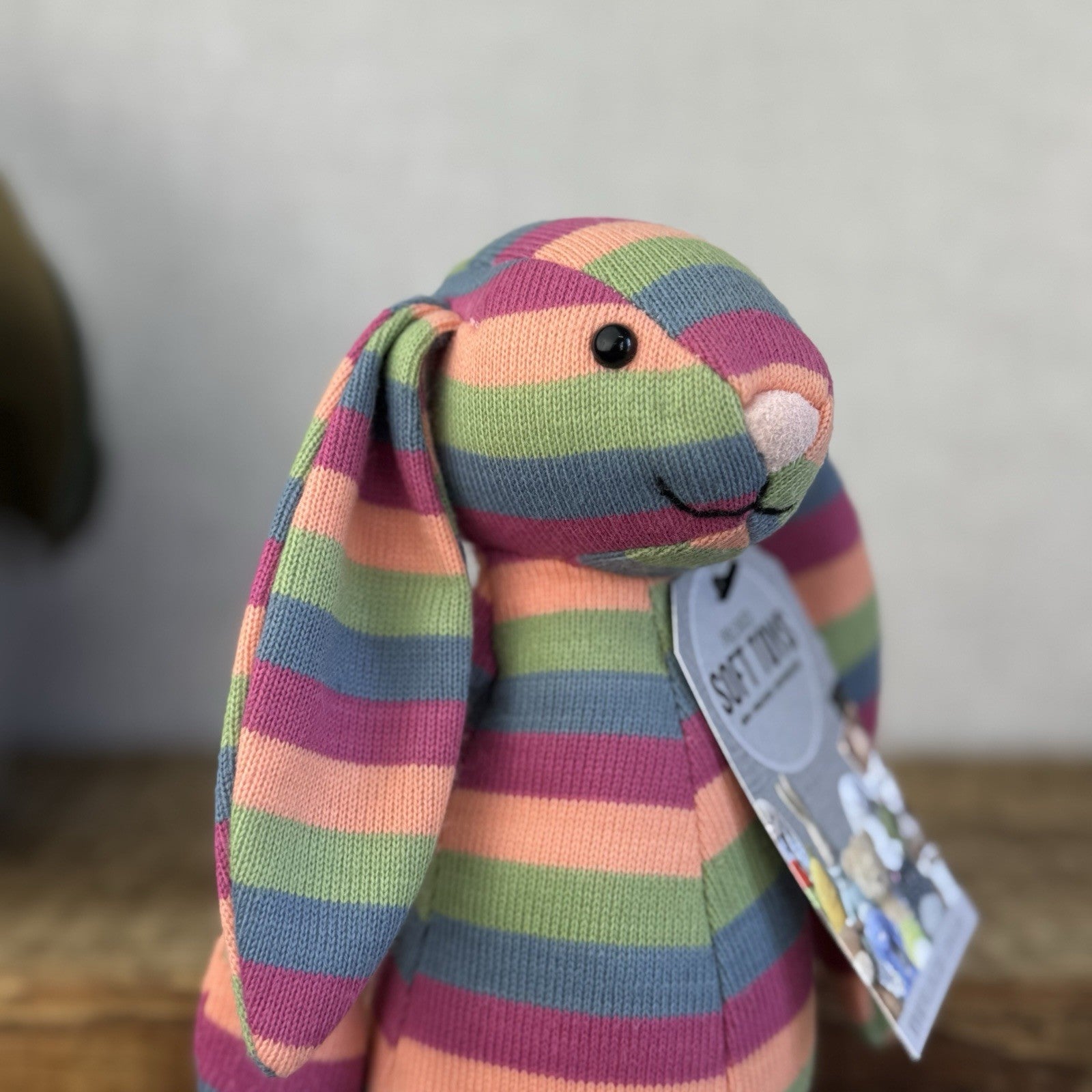 Jellycat Special Edition Natalia Bashful Bunny Jellycat - Striped Rainbow Rabbit