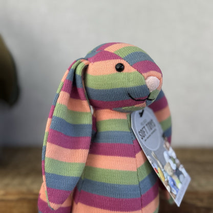 Jellycat Special Edition Natalia Bashful Bunny Jellycat - Striped Rainbow Rabbit