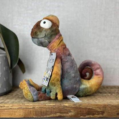 Jellycat Colin Chameleon - Jellycat Multicoloured Lizard Soft Toy - Medium 12"