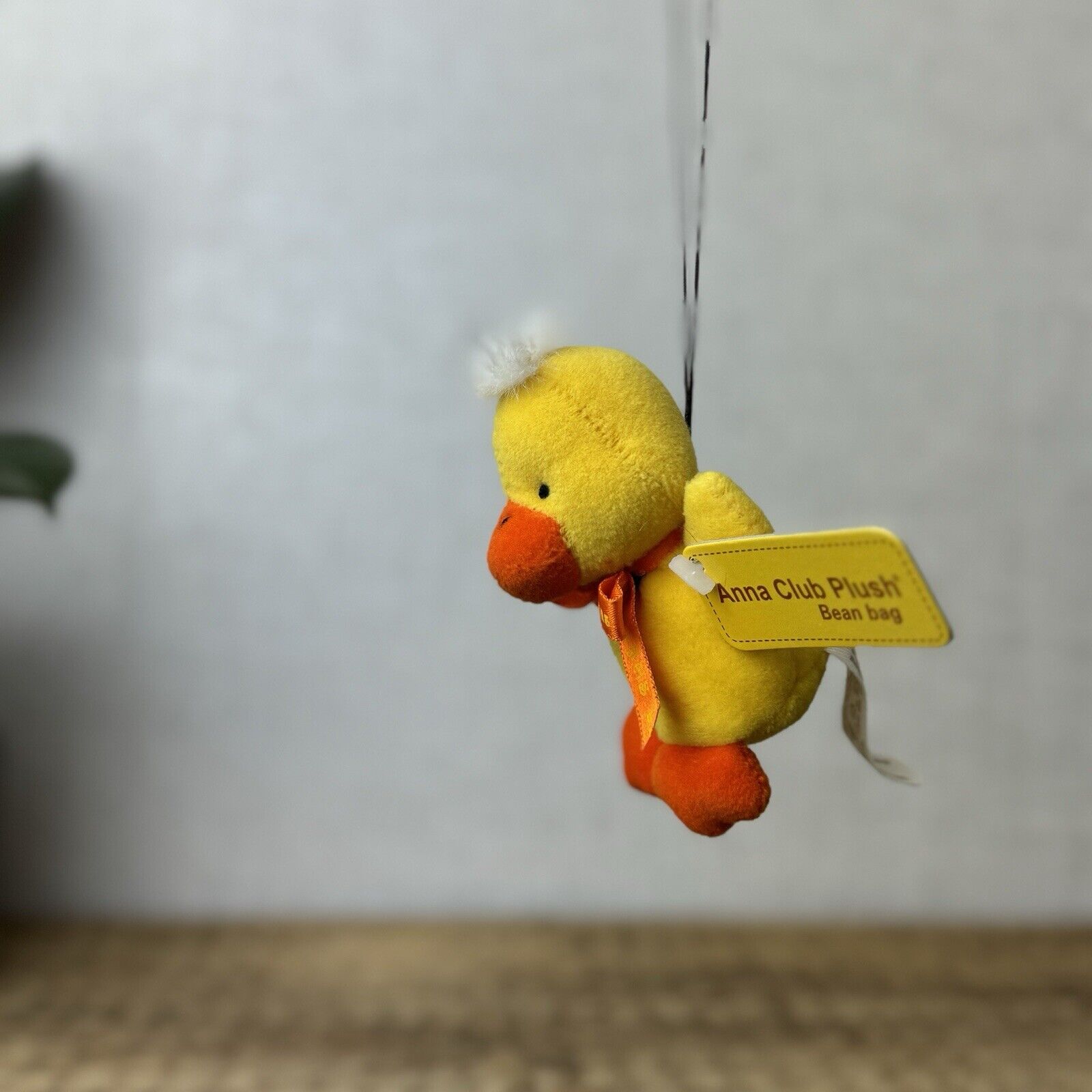Anna Club Plush Beanie Duck - Tiny Beanie Duck Hanging New With Tags - Vintage 