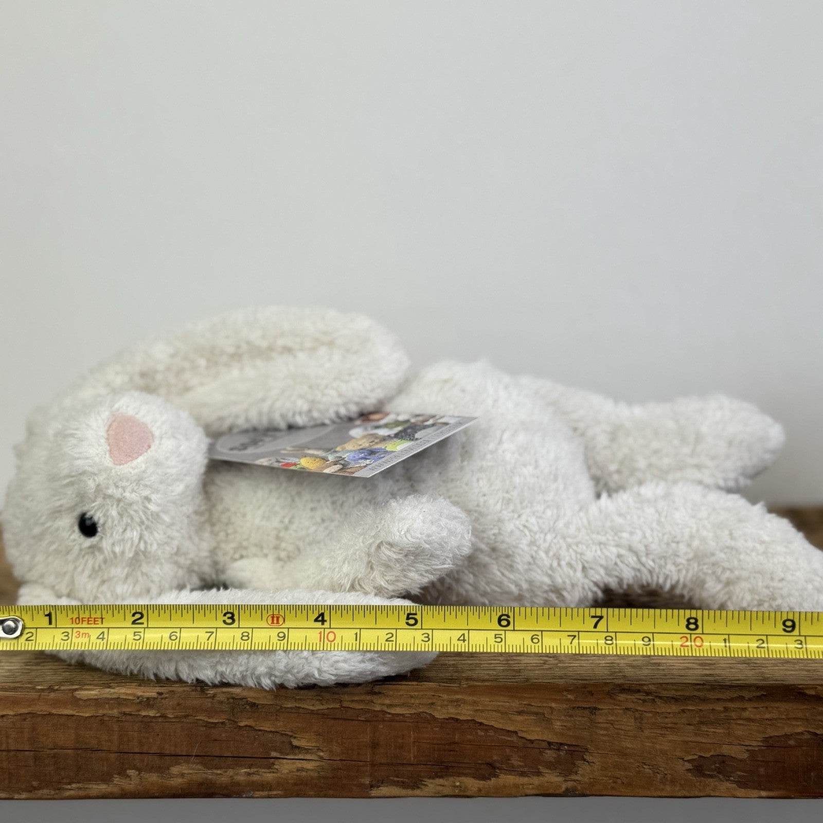 Jellycat Chou Chou Bunny White - Textured Floppy Ear White Bunny Rabbit Soft Toy