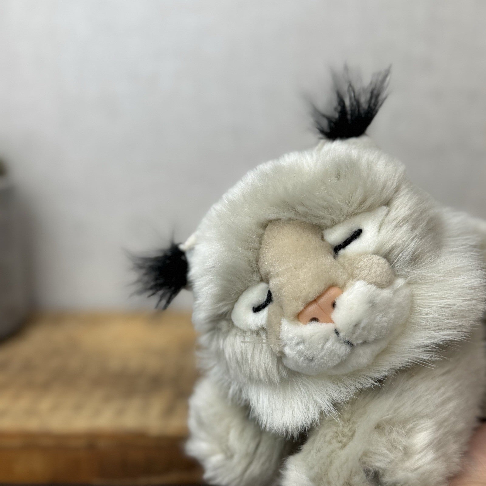 Suma Collection Sleeping Lynx Cub Soft Toy Beanie - Small Lynx Baby Plush 8"