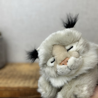 Suma Collection Sleeping Lynx Cub Soft Toy Beanie - Small Lynx Baby Plush 8"