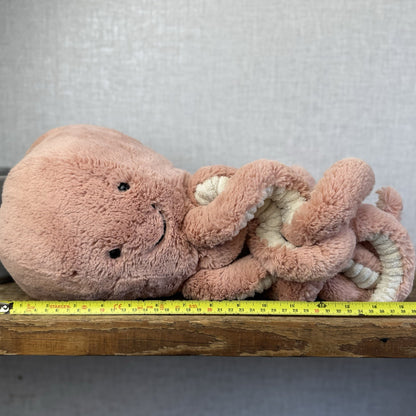 Jellycat Large Odell Octopus - Peach Large Octopus Beanie Retired Pink 20”
