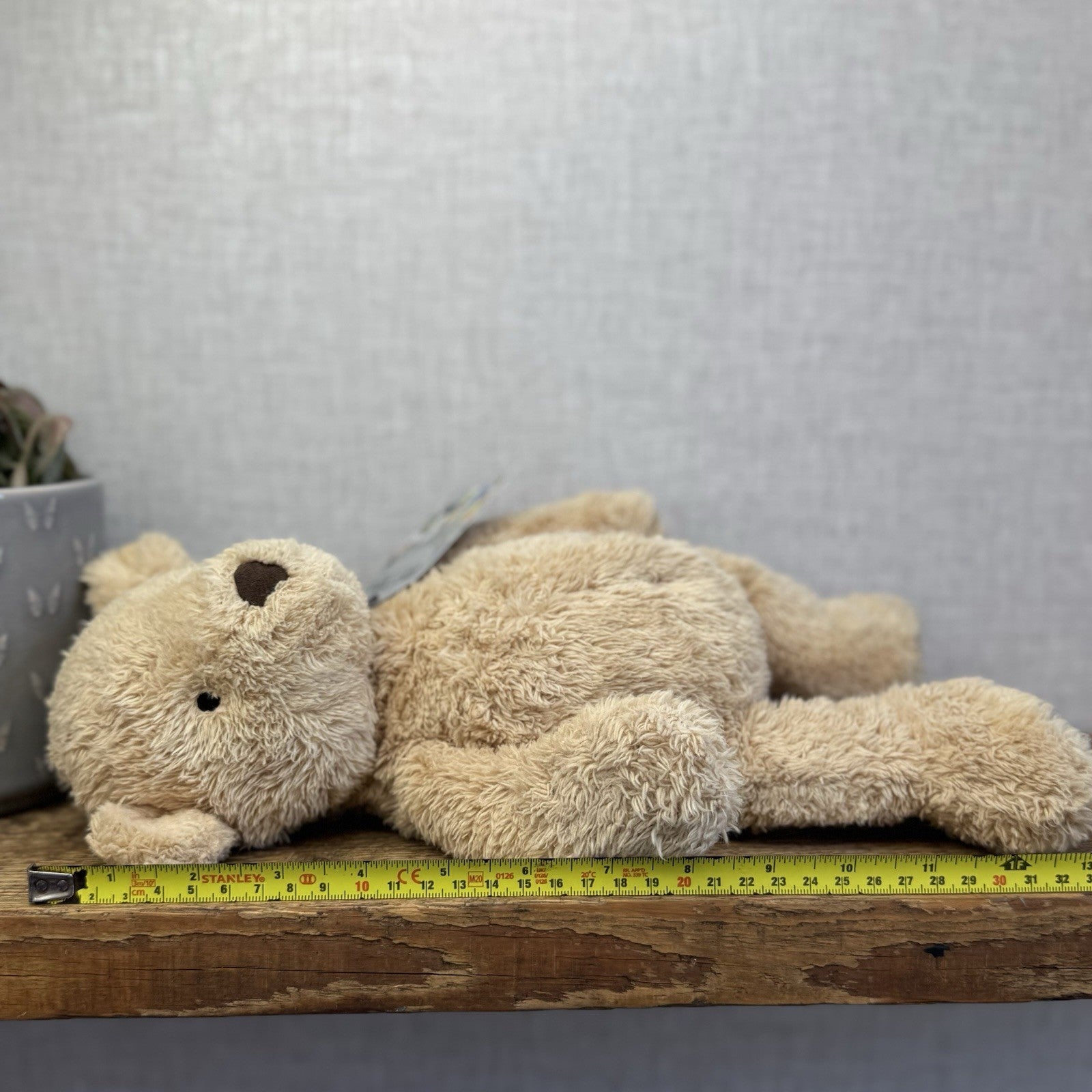 Marks & Spencers Soft Toy - Fluffy Beige Bear My First Sepncer Bear - 0595947