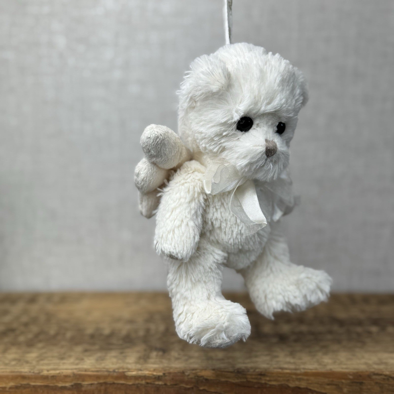 Bukowski Bears Angel Baby Bear White Hanging Bear Beanie Mini Angel Dillon 7"