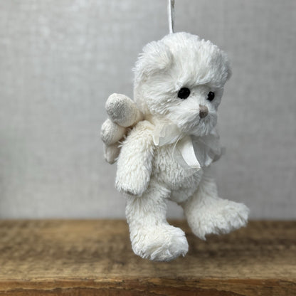 Bukowski Bears Angel Baby Bear White Hanging Bear Beanie Mini Angel Dillon 7"