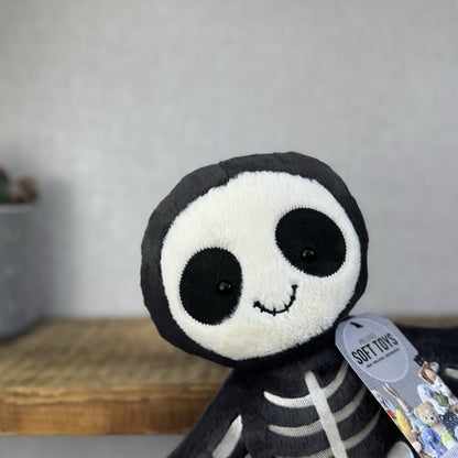 Jellycat Skeleton Bob - Skeleton Plush Soft Toy Beanbag Retired 12"