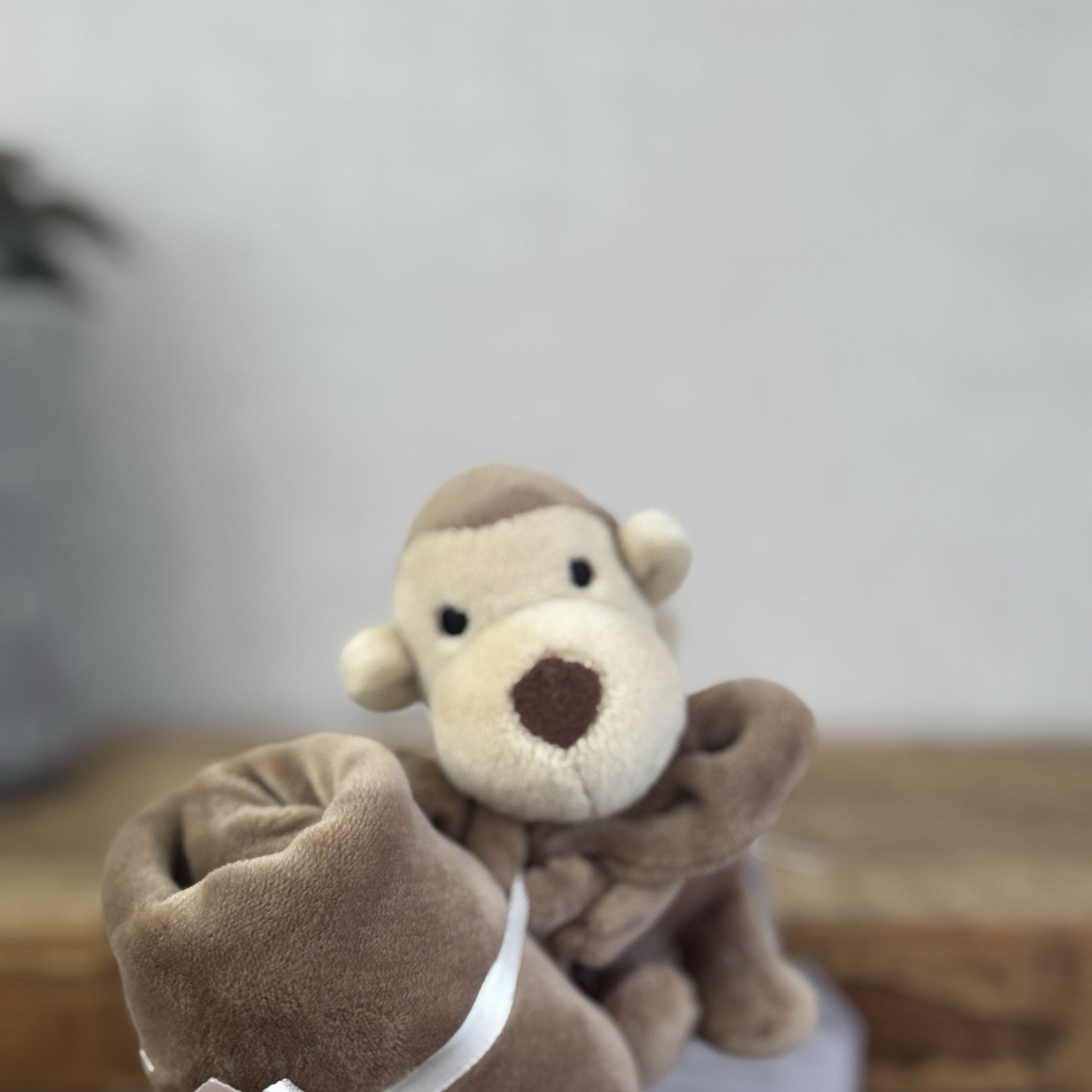 Jellycat My First Monkey Soother - Monkey Comforter Toy (no Box) Brown Velour 8”