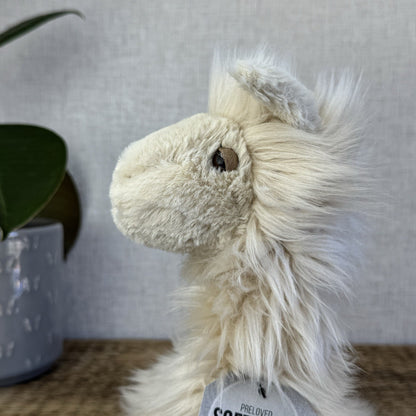 Jellycat Luis Llama - Fluffy Cream Beanie Llama Retired Soft Toy Large Rare 16"