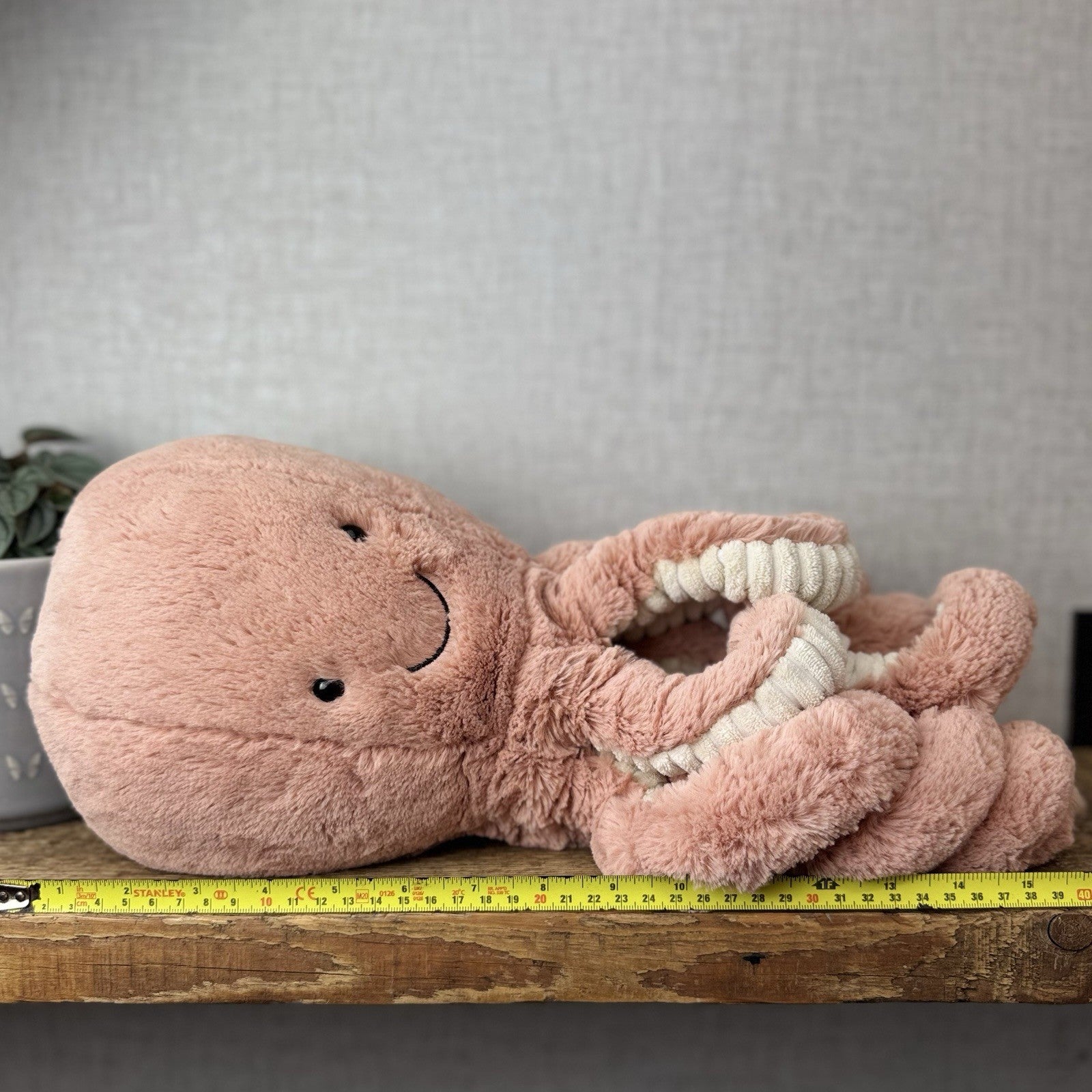 Jellycat Large Odell Octopus - Peach Large Octopus Beanie Retired Pink 20” (#2)