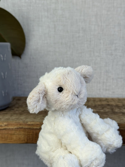 Jellycat Tiny Baby Fuddlewuddle Lamb - Baby Pocket Pal Beanie White Lamb 4” (#1)