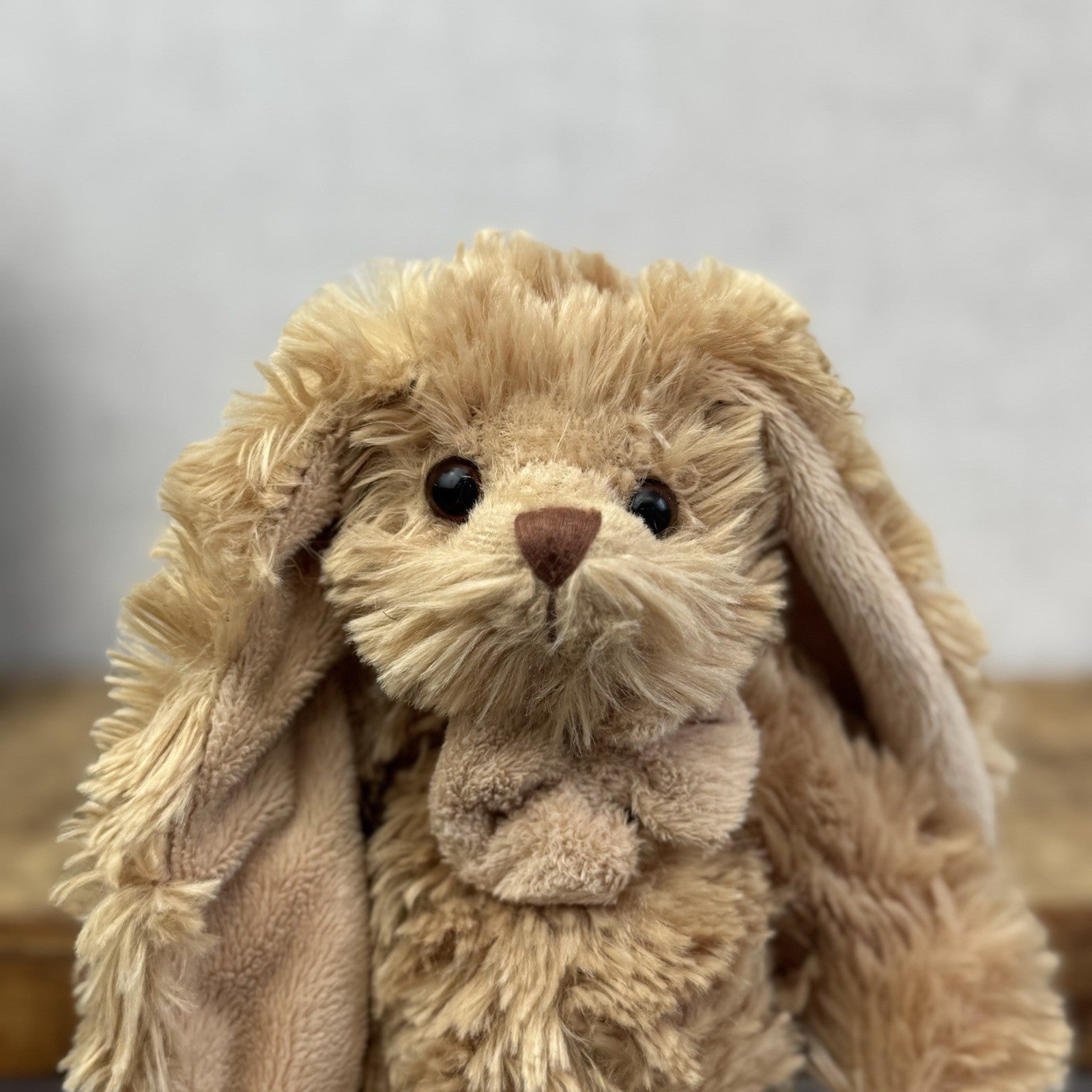Bukowski Vintage Retired Small Beanie Long Eared Bunny Rabbit Honey Brown 8"