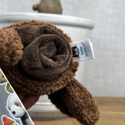 Jellycat Nugget Monkey Soother - Roll Up Monkey Baby Comfort Blanket Soft Toy