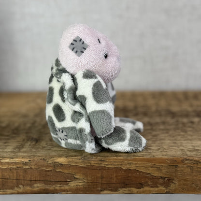 Blue Nose Friends Ocean The Turtle #99 - Pink/Grey Miniature Turtle Beanbag Toy