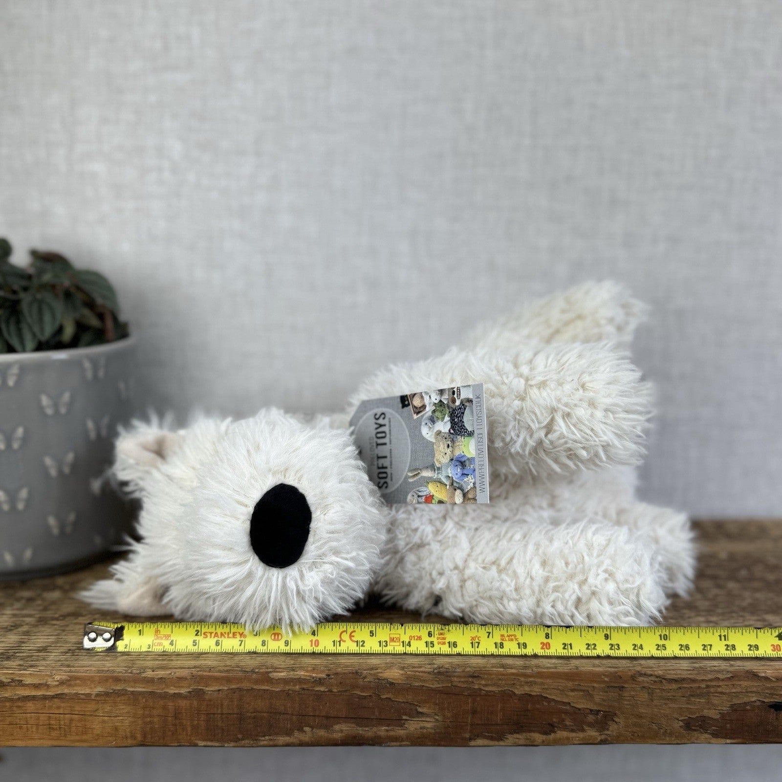 Jellycat Munro - Munro White Scottie Dog Soft Toy Beanie Retired 12”