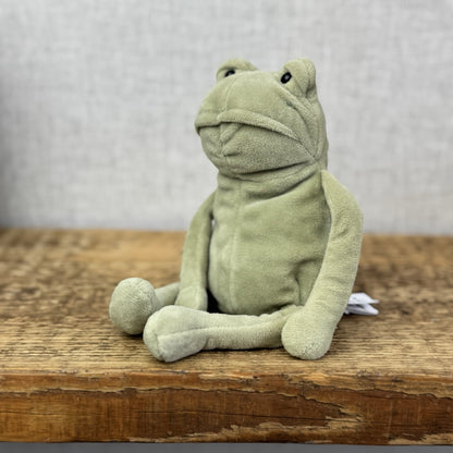 Jellycat Small Furgus Frog - First Edition RARE Velour Frog Beanie NWOT 8”