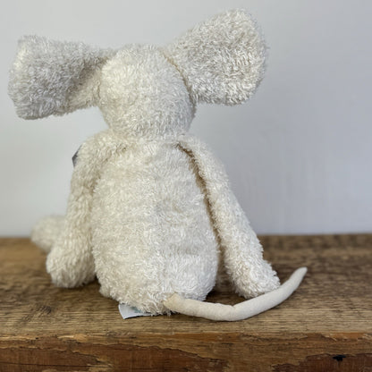 Jellycat Tickle Mouse - Cream Vintage Rare Mouse Beanie Soft Toy 12"