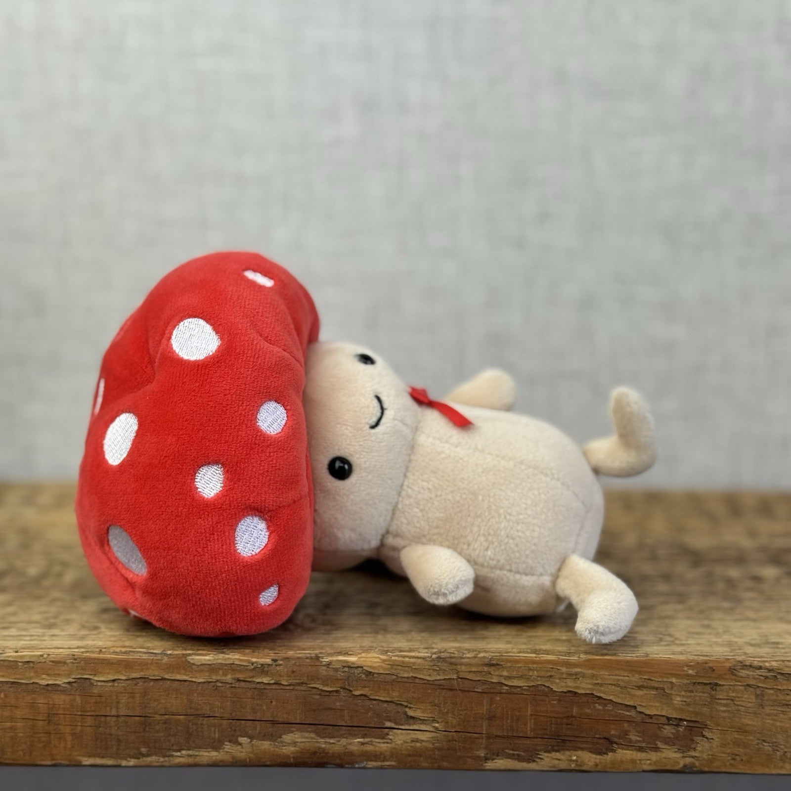 Jellycat Fun-Guy Robbie Red Mushroom Jellycat Plush Cute Kawaii Small 8”