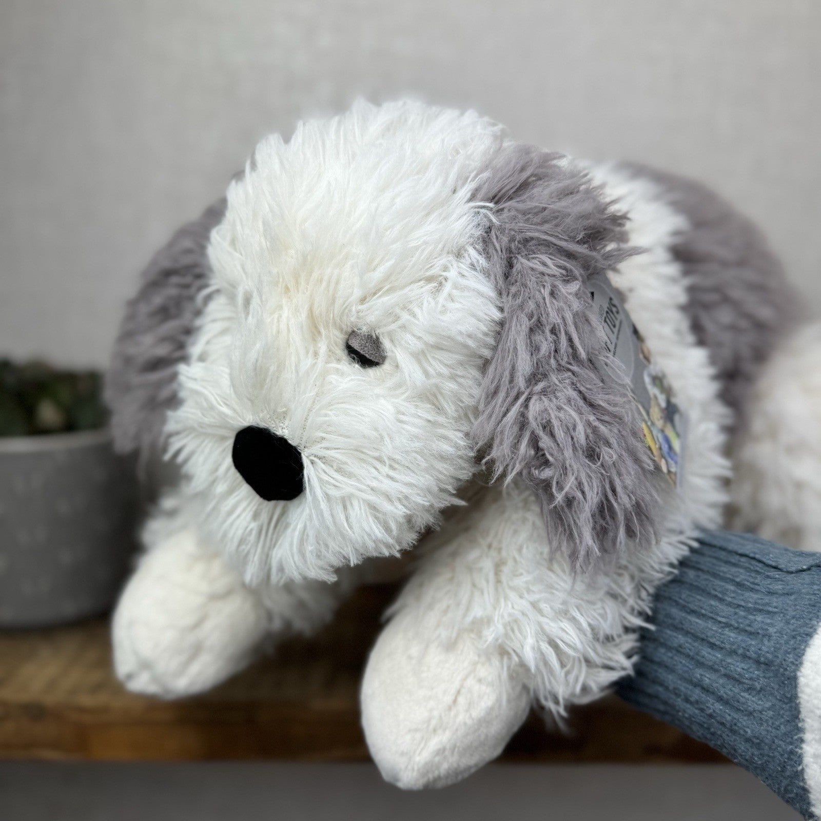 Jellycat Floofie Sheepdog - Large Shaggy Sheepdog Soft Toy Beanie Plush 19"