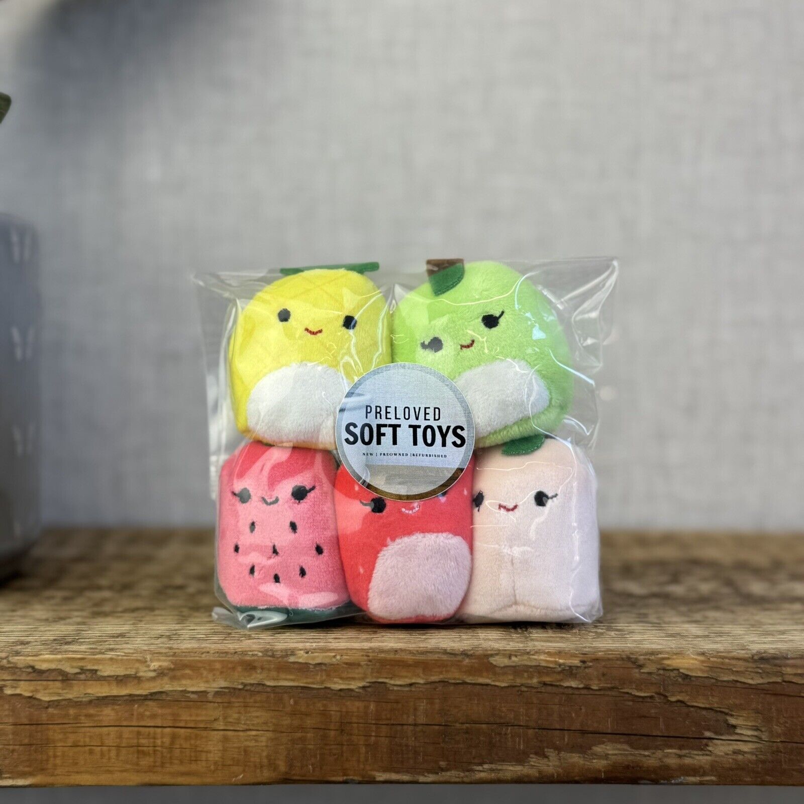 Squishmallow Squishville Fruit Squad - Apple, Peach, Melon, Strawberry Pineapple