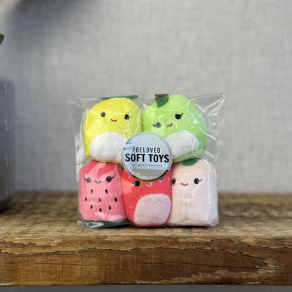 Squishmallow Squishville Fruit Squad - Apple, Peach, Melon, Strawberry Pineapple