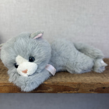 Chosen International Floppy Grey  Beanie Kitten - Vintage Grey Kitten ESSA 12”