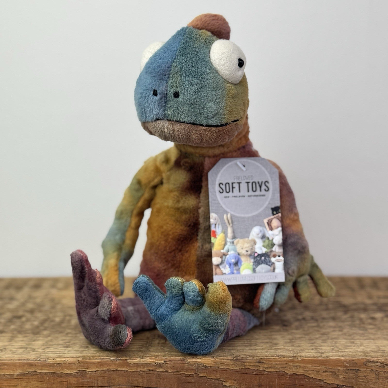 Jellycat Colin Chameleon - Jellycat Multicoloured Lizard Soft Toy - Medium 12"